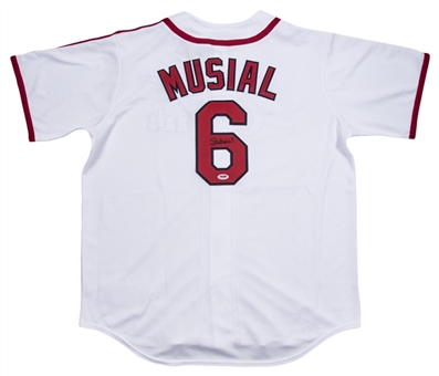 Stan Musial Signed St. Louis Cardinals Home Replica Jersey (PSA/DNA)